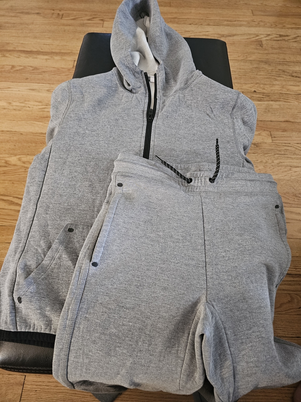 GAP Kids Light Gray Hooded Zip Sweatshirt and Jogger Set